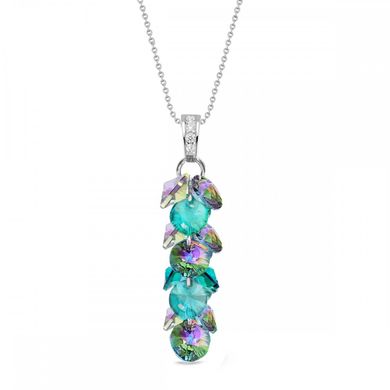 925 Sterling Silver Pendant with Chain with Crystals of Swarovski (ND6428PST), Aquamarine, Paradise Shine, Crystal, Swarovski