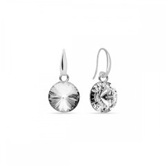 925 Sterling Silver Earrings with Crystals of Swarovski (KW112212C), Crystal, Swarovski
