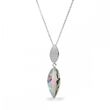 925 Sterling Silver Pendant with Chain with Paradise Shine Crystal of Swarovski (NCD654020PS)