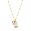 925 Sterling Silver Pendant with Chain with Golden Shadow Crystal of Swarovski (NG2201MIX1CGS)