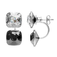 Silver earrings. Alexandrite Silver Night Swarovski. Article 61366-SN, Silver Night, Crystal, Swarovski