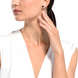 Silver stud earrings. Swarovski onyx. Article 61624-J, Jet, Swarovski