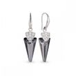 925 Sterling Silver Earrings with Silver Night Crystals of Swarovski (KW6480SN)