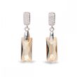 925 Sterling Silver Earrings with Golden Shadow Crystals of Swarovski (KC646513GS)