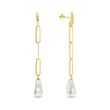 925 Sterling Silver Earrings with White Pearls of Swarovski (KDG584316W)