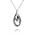 Silver pendant with chain. Swarovski Crystal. Article 61163-C