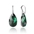 925 Sterling Silver Earrings with Emerald Crystals of Swarovski (64618-EM)