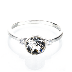 Silver ring. Swarovski Crystal. Article 64615-C, Crystal, Swarovski, 17
