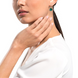 Silver earrings. The Swarovski emerald. Article 62612-EM, Emerald, Swarovski