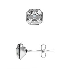 925 Sterling Silver Stud Earrings with Crystals of Swarovski (K44806C), Crystal, Swarovski