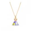 925 Sterling Silver Pendant with Chain with Aurora Borealis Crystal of Swarovski (NG6628AB)