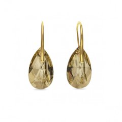 925 Sterling Silver Earrings with Golden Shadow Crystals of Swarovski (KWG610622GS), Golden Shadow, Swarovski