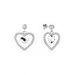 925 Sterling Silver Earrings with Crystals of Swarovski (KCC28086C)