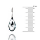 Silver earrings. Swarovski Crystal. Article 61164-C, Crystal, Swarovski