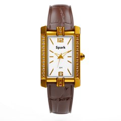 Жіночий позолочений годинник з Фіанітами Swarovski (Z1690BR), Фіаніт, Swarovski