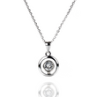 925 Sterling Silver Pendant with Chain with Crystal of Swarovski (NC1088SS18C)