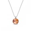 925 Sterling Silver Pendant with Chain with Vintage Rose Crystal of Swarovski (N112212VR)