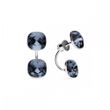 925 Sterling Silver Earrings with Denim Blue Crystals of Swarovski (KF447010DB)