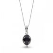 925 Sterling Silver Pendant with Chain with Graphite Light Chrome of Swarovski (NC492614GTCH)