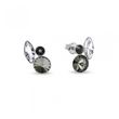 925 Sterling Silver Earrings with Crystals of Swarovski (K2201MIX1CBD), Silver Night, Jet, Crystal, Swarovski