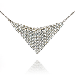 925 Sterling Silver Necklace with Crystals of Swarovski (NMESH18C), Crystal, Swarovski