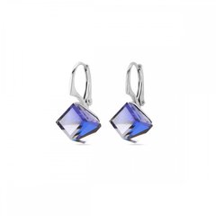 925 Sterling Silver Earrings with Bermuda Blue crystals of Swarovski (KA48418BB), Bermuda Blue, Swarovski