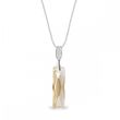 925 Sterling Silver Pendant with Chain with Golden Shadow Crystal of Swarovski (NC646525GS)